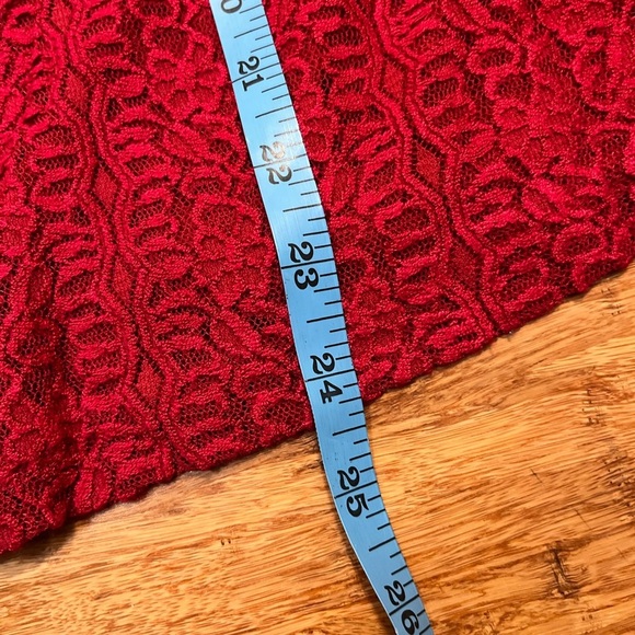 J. Jill Deep Red Lace Long Sleeve Button Front Cardigan. Size Women;'s Medium - Picture 10 of 12